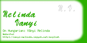 melinda vanyi business card